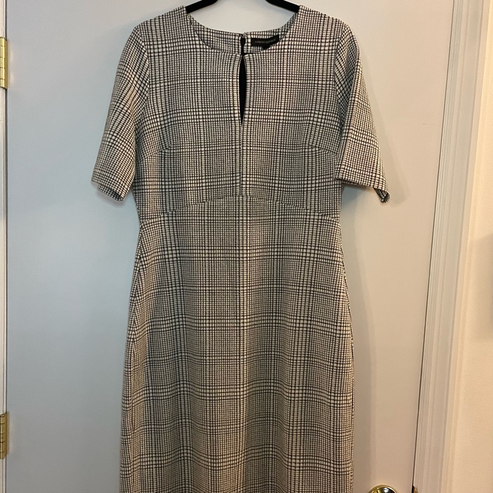 Banana Republic Keyhole Sheath Plaid Dress 14 NWT